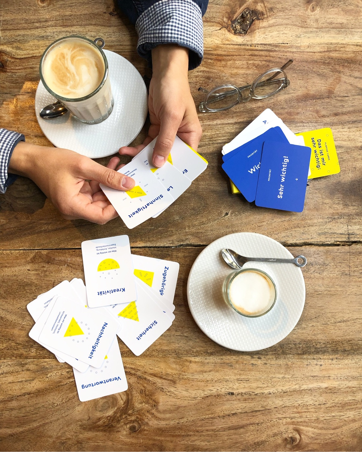 Purpose Cards im Einsatz in einem Cafe